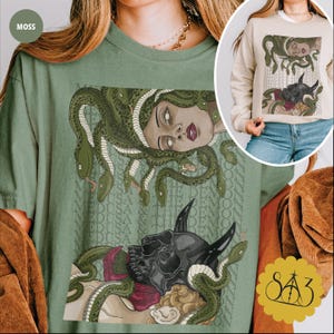 The Demon and Medusa, Dramione Shirt Sweater Crewneck Sweatshirt, Subtle Fanfic Lovers Merch, Bookish Fanfiction Gift, Secrets and Masks imagem 1