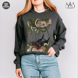 The Demon and Medusa, Dramione Shirt Sweater Crewneck Sweatshirt, Subtle Fanfic Lovers Merch, Bookish Fanfiction Gift, Secrets and Masks Dark Grey Heather