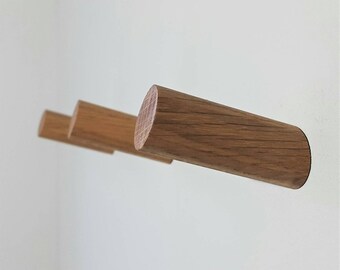 Oak Wood Floating Coat Hook