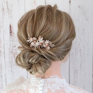 ROSE GOLD  bridal Jewelry hair accessory for Bride hair Jewelry Wedding hair accessory for Bridesmaids wedding jewelry hair jewelry