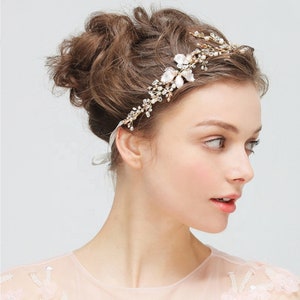 Bridal Hair Band Bridal headband Wedding hair accessory Bridal hair accessory Gold hair jewelry Silver jewelry Wedding jewelry for bride
