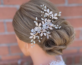 Wedding hair accessory Rose Gold Wedding hair piece Bridal hair accessory for Bride Bridal hair accessory for bridesmaids hair jewelry