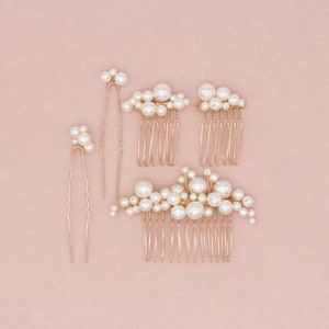 Pearl Wedding Hair Accessory Bridal Hair Pins Pearl Bridal Hair Accessory Wedding Hair Jewelry Set Pearl Jewelry Set For Bride Wedding Piece