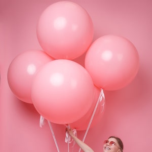 Giant Pink Balloons, Pink Balloons, Baby Shower, Bridal Shower, 60cm, 90cm, Big Balloons, Pink, 1st Birthday, Jumbo Balloons.