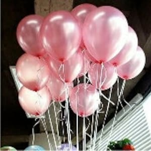 Pink Balloons, Pearl Pink Balloons, Pretty Pink Balloons, First Birthday Balloons, Baby Shower Balloons, Balloon Decorations Pkt 12