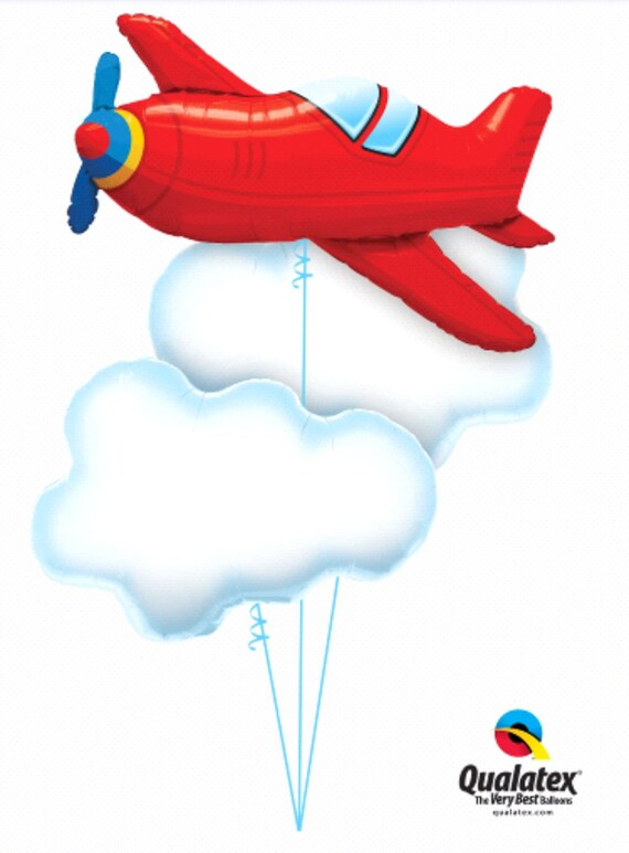 Avion Con Nubes Globo Ramo Bon Voyage Aviacion Globos De Etsy