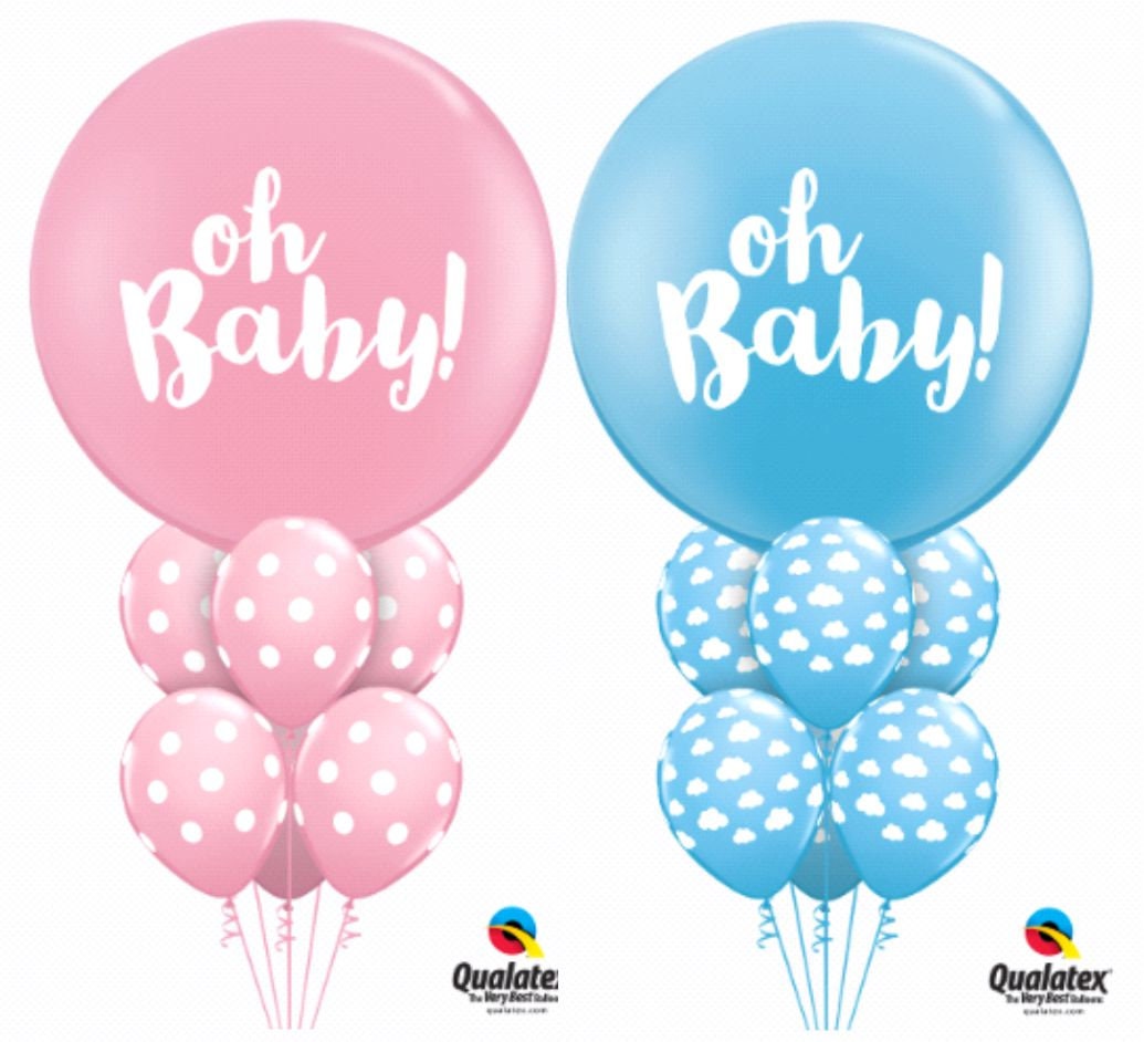 90cm Giant Blue Confetti Clear Mermaid Party Balloon Baby Shower Helium Birthday