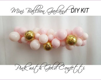 DIY Mini Balloon Garland, Balloon Vine, Peach and Pink, Baby Shower, Balloons, Bridal Shower, balloon garland, Balloons, Peach balloons