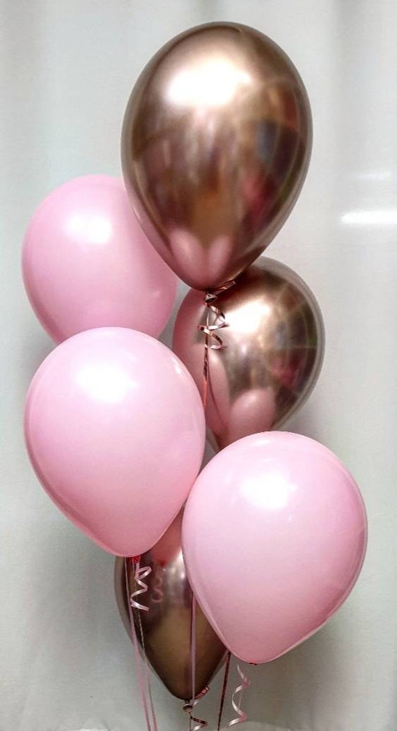 rose gold balloons baby shower