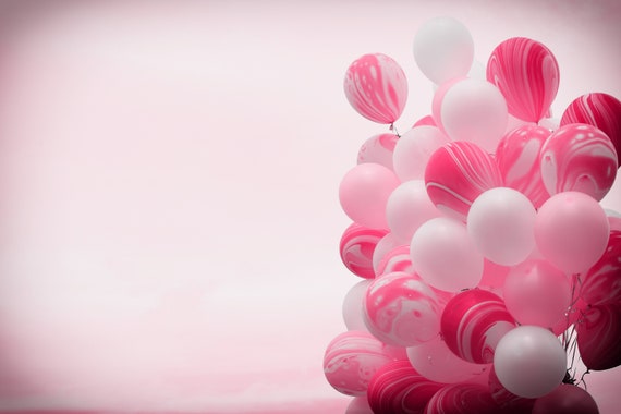 Pretty Red White Marble Balloon Mixed With Pink White Balloons Etsy
