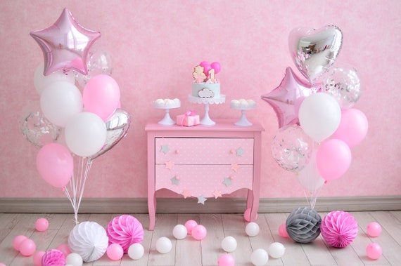  1st Birthday Girl Pink Stars Bouquet