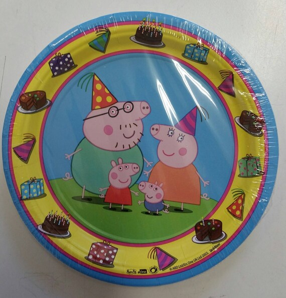 Peppa Pig Party Plates Peppa Pig Party Peppa Pig Decorations Etsy