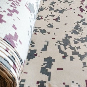 Camouflage Desert Digital Polyester/Cotton Military Army Fabric 59’’/150 cm Wide Sold By The Yard Beige Brown Camo