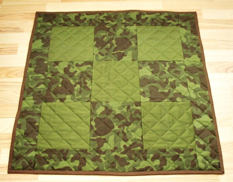 Camouflage Patchwork Baby/toddler Modern Quilt Baby Quilt Baby Boy Play