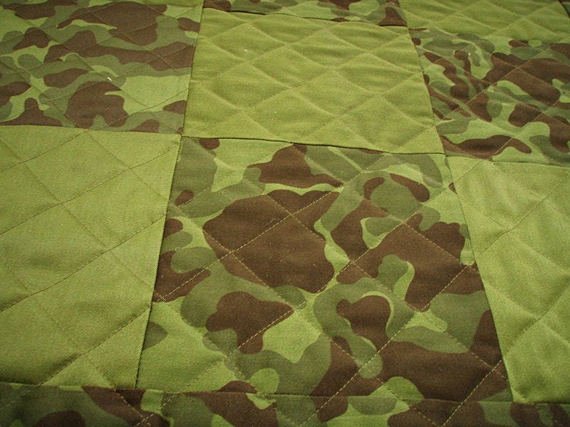 Camouflage Patchwork Baby/toddler Modern Quilt Baby Quilt Baby Boy Play