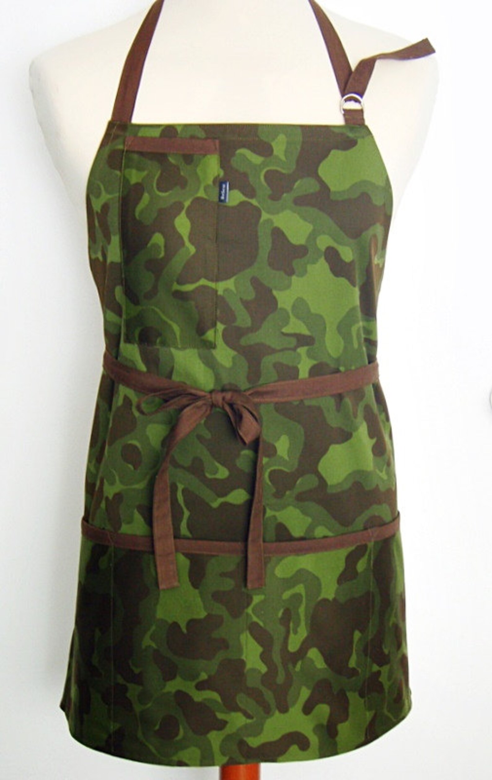 Camo Carpenters Style Apron Mens Apron Camouflage Military Etsy