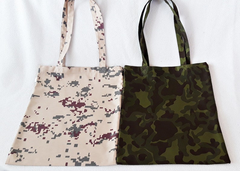 Camo Tote Bag Camouflage Shopping Bag Book Bag ECO Reusable Etsy