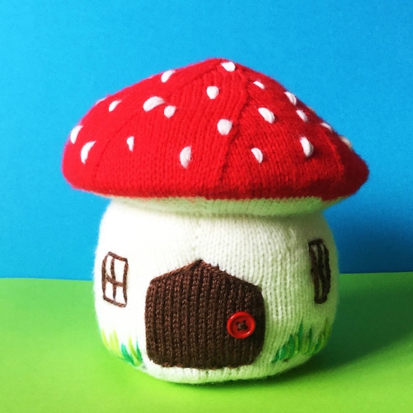 Knit your own Toadstool Fairy Cottage (pdf knitting pattern)