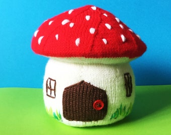 Knit your own Toadstool Fairy Cottage (pdf knitting pattern)