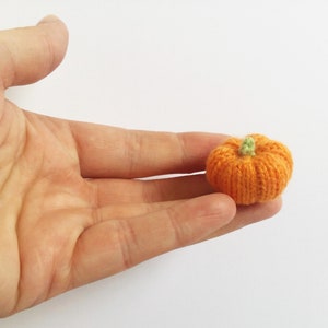 Knit your own Teeny Tiny Pumpkin pdf knitting pattern image 1