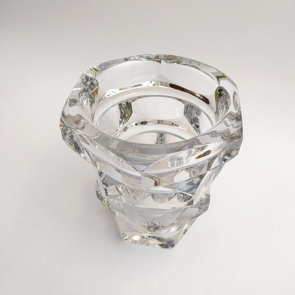 Vaso in cristallo molato Cristallerie de Lorraine Anni '70