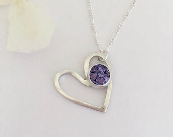 collar de cenizas de corazón