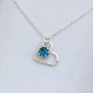 ashes silver heart necklace
