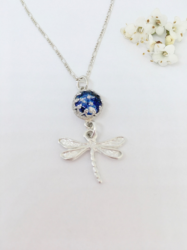 Ashes dragonfly necklace