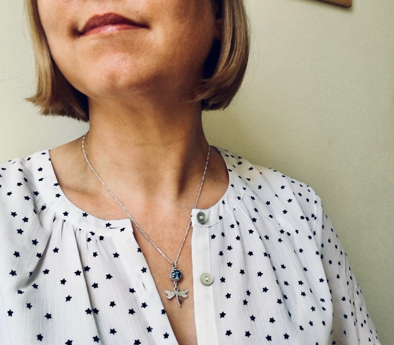Ashes dragonfly necklace