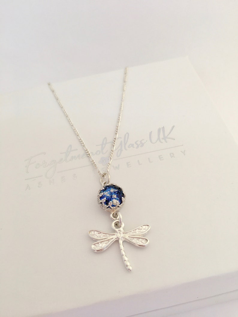 Ashes dragonfly necklace