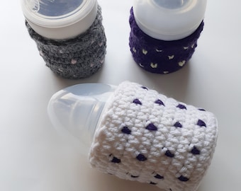 Hearts baby bottle covers-baby bottle holder-baby bottle warmer-glass baby bottle sleeve-new baby gift-avent feeder cover-baby shower gift