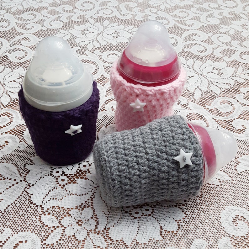 Baby Bottle Warmercrochet Bottle Coverbaby Bottle Holderglass Baby