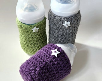 baby bottle warmer-crochet bottle cover-baby bottle holder-glass baby bottle sleeve-gift for baby-bottle sleeve-avent cover-baby accessory