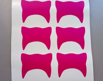 Set of 6 ,Cat Ear Pussyhat Vinyl Decal,  Perfect for car window, iPads, laptops, and mobile phones!!!