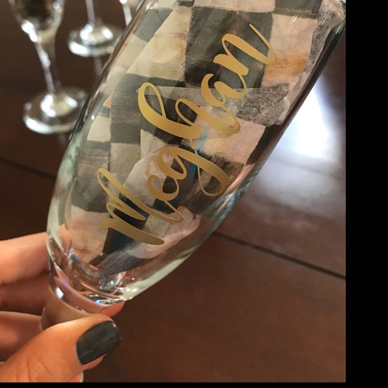 Custom Name Decals Forfor Glass / DIY Decal. Bridal Party Etsy