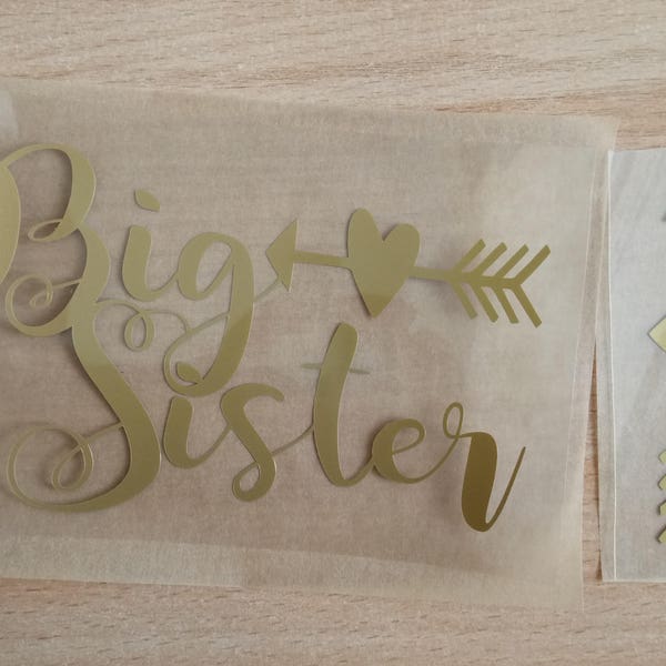 Big Sister Iron on decal, Big brother iron on decal, Heat Transfer decal, baby shower party