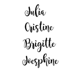 Custom name decals for glass / DIY Decal. Bridal Party Decals, Wedding Decals, Personalized, Bachelorette Party.