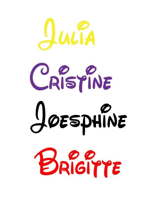 Personalized Name Sticker in Disney Font – Custom Vinyl Stickers for Any Name