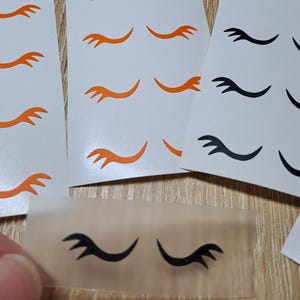 16 Pairs Eyelash Stickers | Vinyl Eyelash Decals for Parties, Favors & Decorations