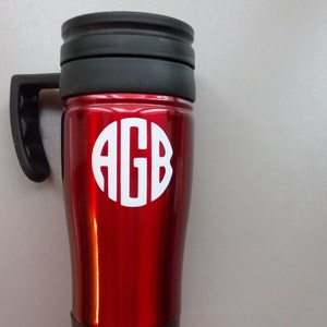 Personalized Vinyl Monogram Decal. Yeti Tumbler Decal, Car Decal, Monogram Decal for Stanley Cup, Phone, Laptop.