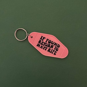 Matt Rife Keychain / If Found Return to Matt Rife / Motel Keychain / Plastic Keychain / Matt Rife / Matt Rife fan gift