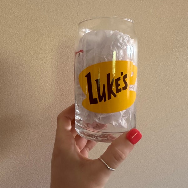 Luke’s diner cup / stars hollow / gilmore girls / Luke Danes cup / gilmore girls gift / Luke’s diner gift / Libbey glass can cup /coffee cup