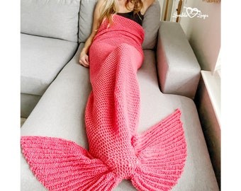 Crochet Mermaid Tail Blanket Pattern – Child, Teen, Adult (PDF Pattern)
