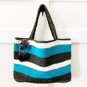 Crochet Tote Bag Crochet PATTERN ONLY Summer Tote Bag Pattern Beach Bag ...
