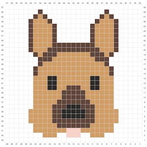 Dog Crochet Pattern | corner to corner (c2c) German Shepherd Dog Crochet Pattern | Crochet Dog Animal Graphs | Crochet Dog Pattern