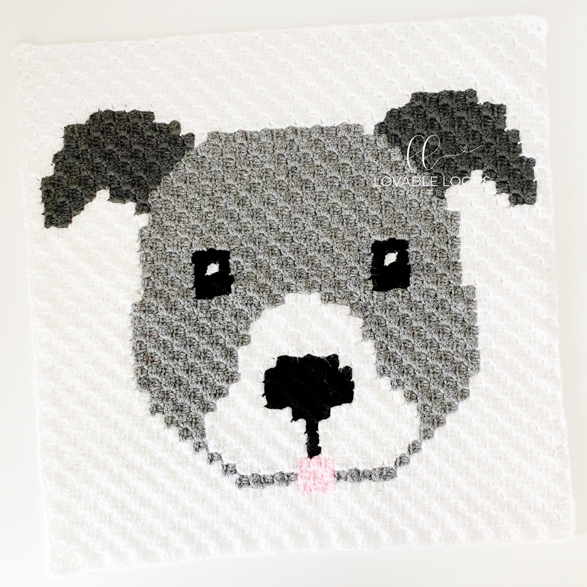 Dog Crochet Pattern Corner to Corner c2c Pit Bull Dog Etsy