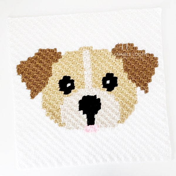 Dog Crochet Pattern | corner to corner (c2c) Golden Retriever l Dog Crochet Pattern | Crochet Dog Animal Graphs | Crochet Dog Pattern