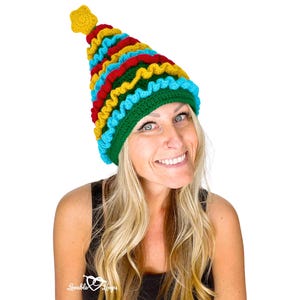 Christmas Tree Hat Crochet Pattern --- Crochet Christmas Pattern --- Christmas Hat Adult --- Crochet Hat Pattern --- Crochet Beanie Pattern