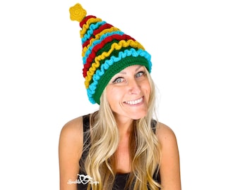 Christmas Tree Hat Crochet Pattern – Adult Beanie (PDF Pattern)
