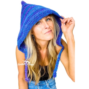 Crochet Hood Pattern • Hood Pattern • Crochet Halloween Pattern • Red Riding Hood Crochet Pattern • Pixie Hood Crochet Pattern for Beginners